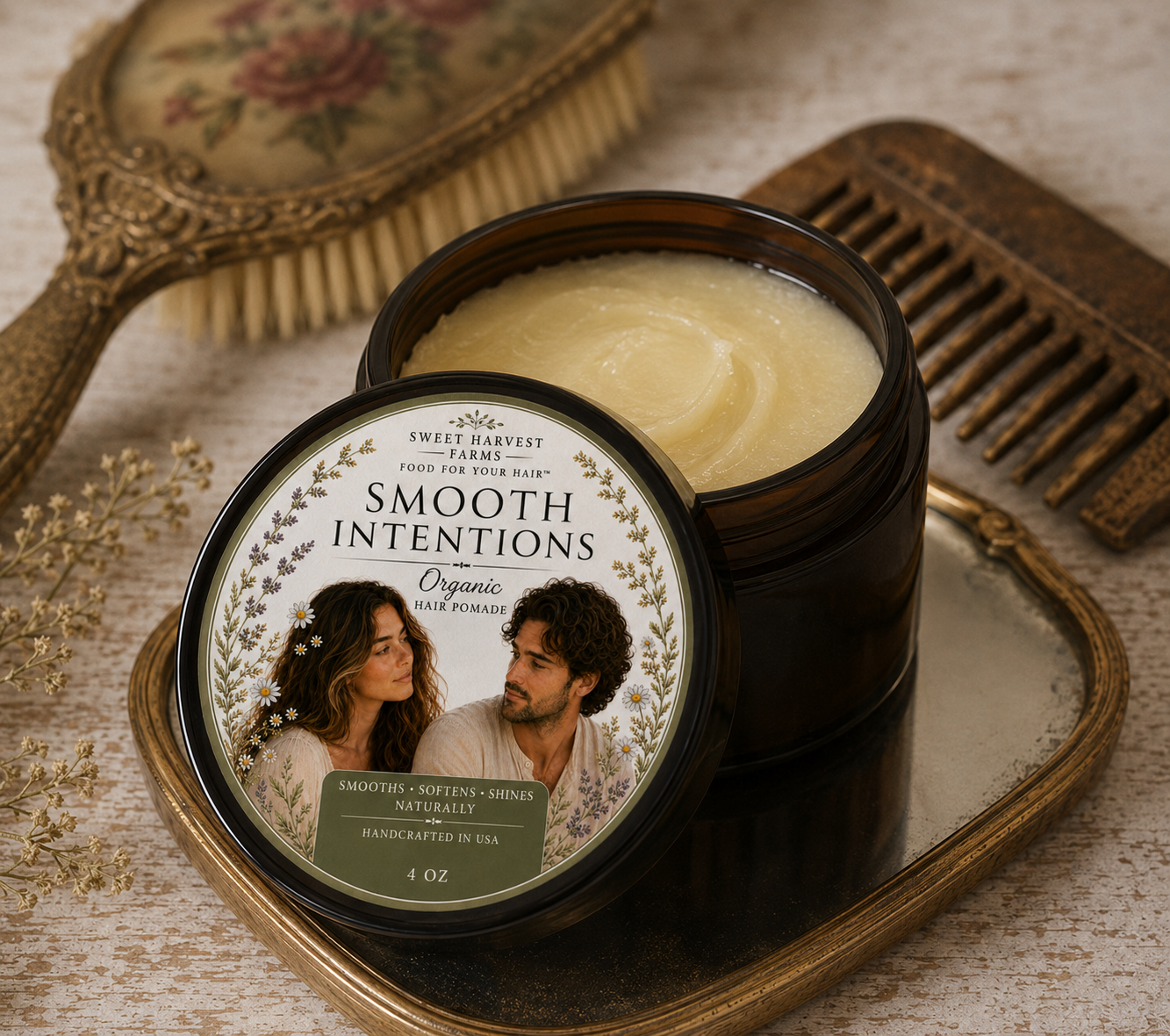 Smooth Intentions / Botanical Anti-Frizz Hair Butter Balm Promade