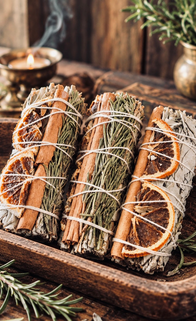 Sage, Cinnamon & Orange Smudge Stick Energy/Happiness/ Protection