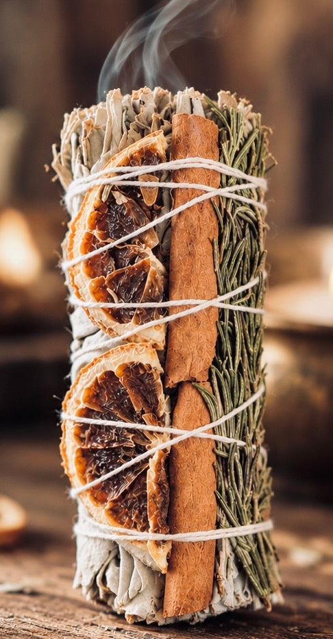 Sage, Cinnamon & Orange Smudge Stick Energy/Happiness/ Protection