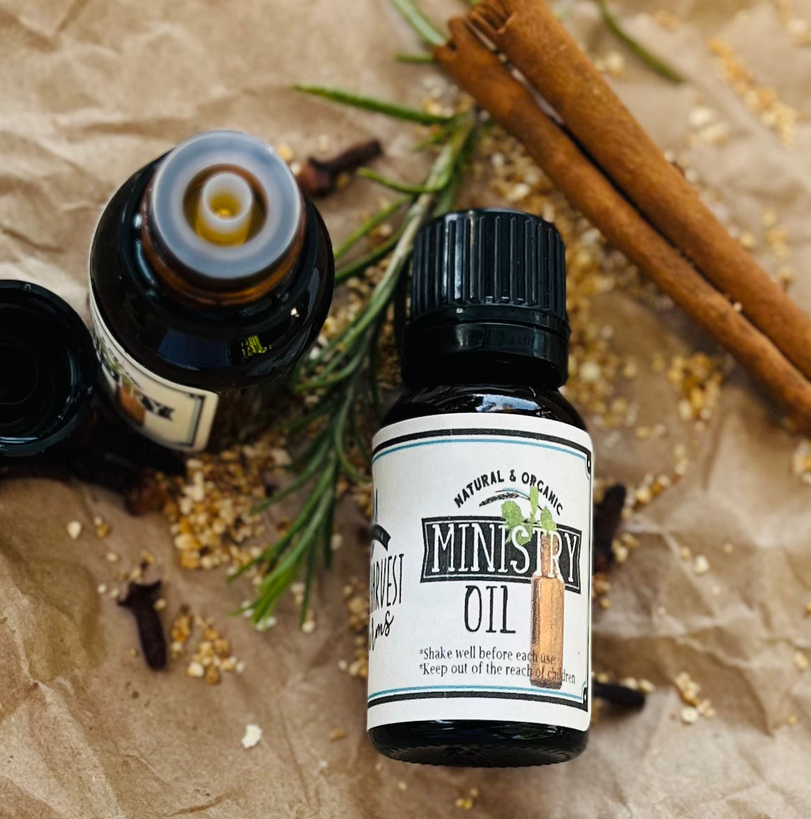 Our Ministry Oil is our reformulation of Thieves Oil. Sweet Harvest Farms Thieves oil is uncut and has an amazing aroma! Better than Thieves oil our formulation using organic oil can stop the norovirus in its tracts!