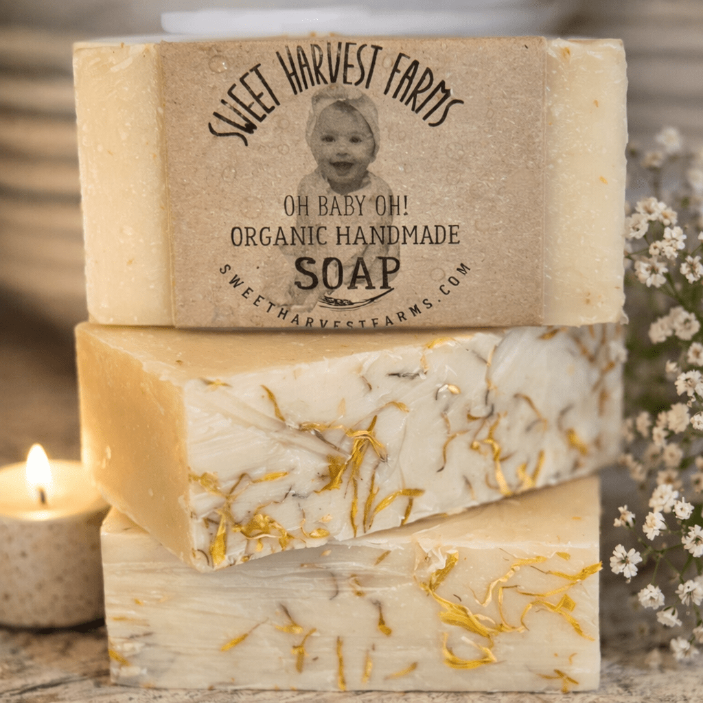 Organic Baby Soap and Shampoo Bar - Oh Baby Oh - Soothe and nurture - Sweet Harvest FarmsBaby BathingSweet Harvest Farms