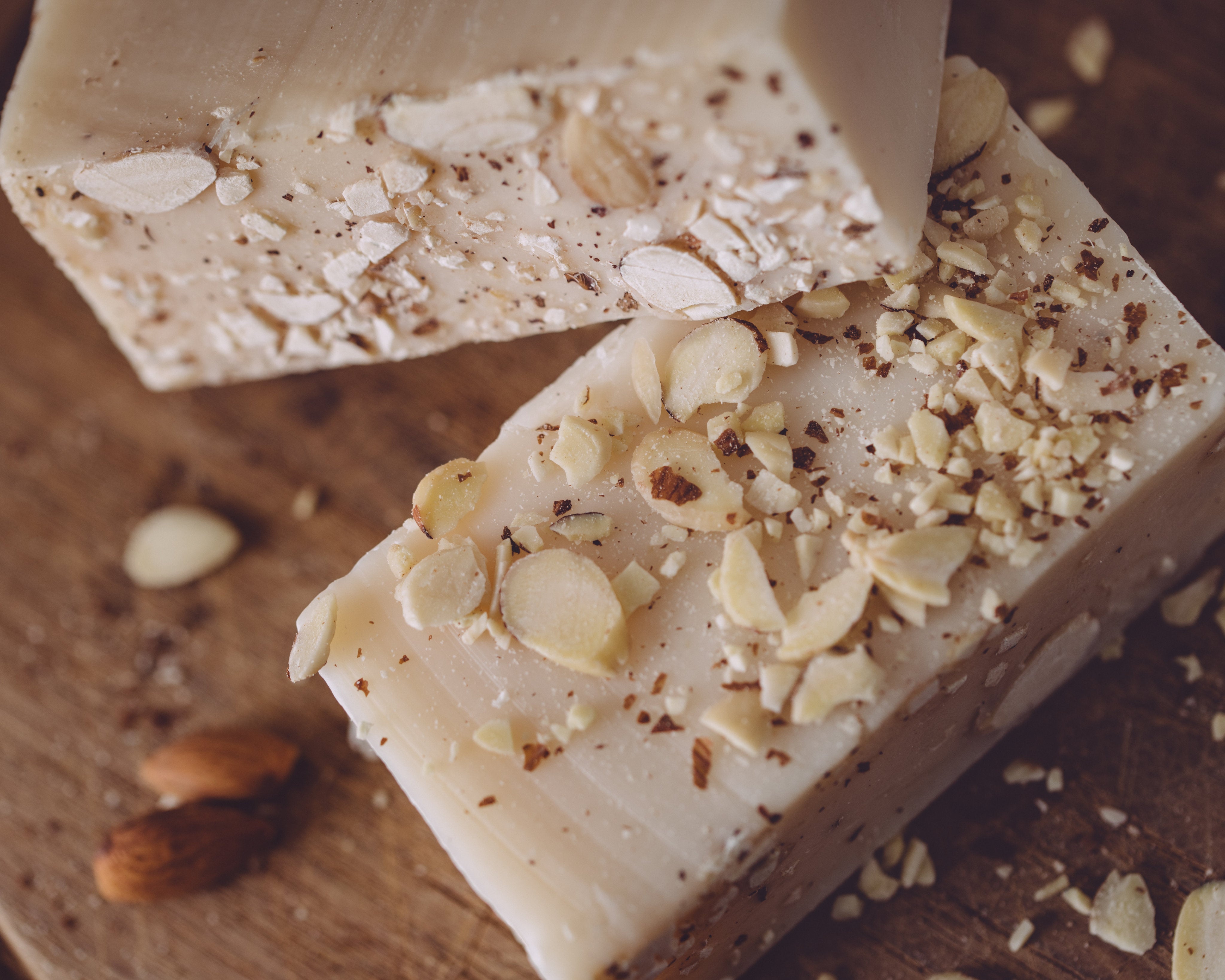 Sweet Harvest Farms Almond Always made from scratch. This handmade organic soap will last 8-10 weeks in the shower. We also offer the best handmade organic soap wholesale as well
