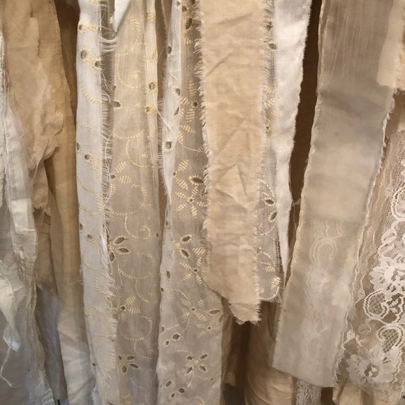 Skirt -Vintage Fabric, Lace, Trim and Doilies - One-of-a-kind