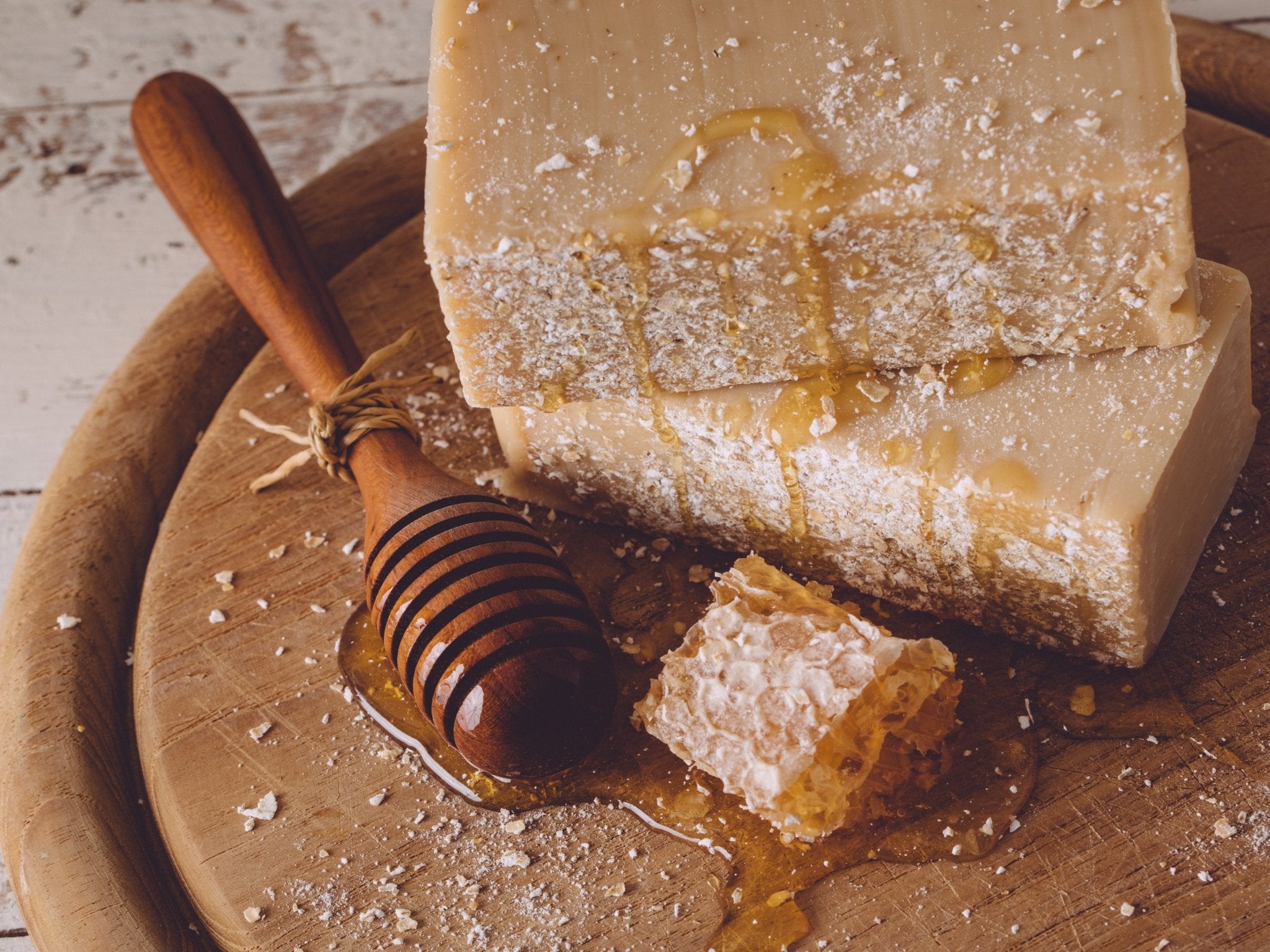 Oatmeal Milk and Honey Handmade Organic Soap – Gentle, Nourishing & Moisturizing - Sweet Harvest FarmsOrganic Handmade SoapSweet Harvest Farms