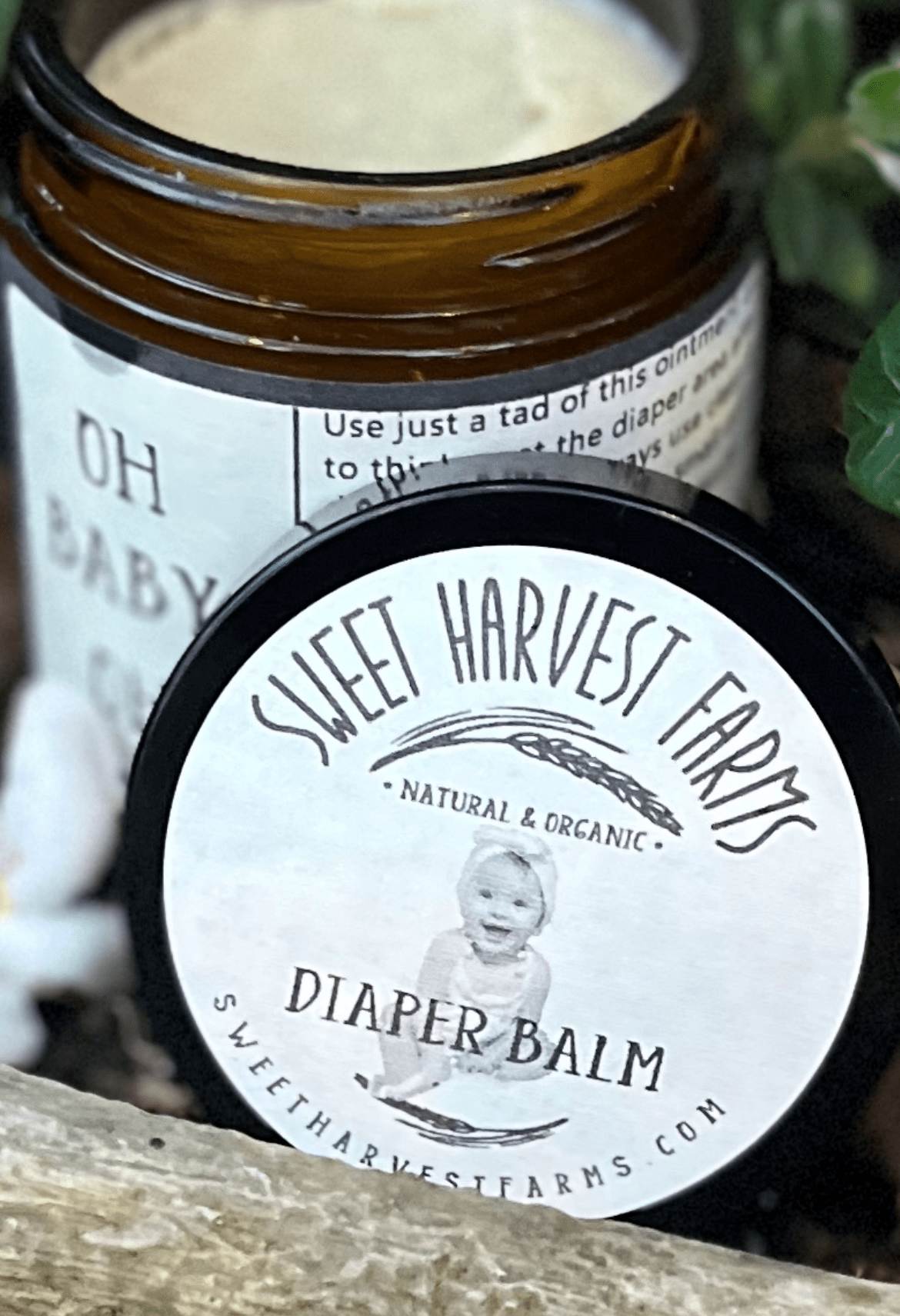 Organic Diaper Balm - Oh Baby Oh! " What a bum!"/Chafing/Cracked Skin - to help soothe any bottom (including adults) - Sweet Harvest FarmsDiaper Rash TreatmentsSweet Harvest Farms