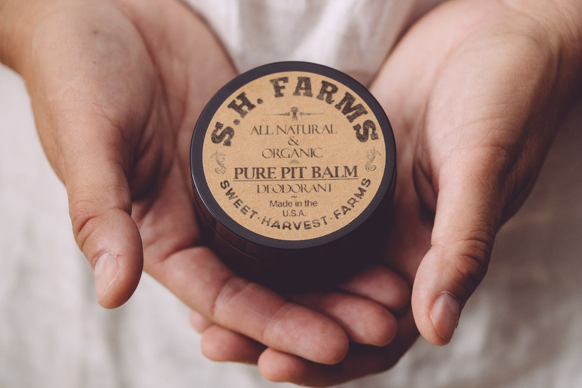 Organic Handmade Pure Pit Balm Deodorant - Organic and Natural - Aluminum FREE - Sweet Harvest FarmsDeodorantSweet Harvest Farms