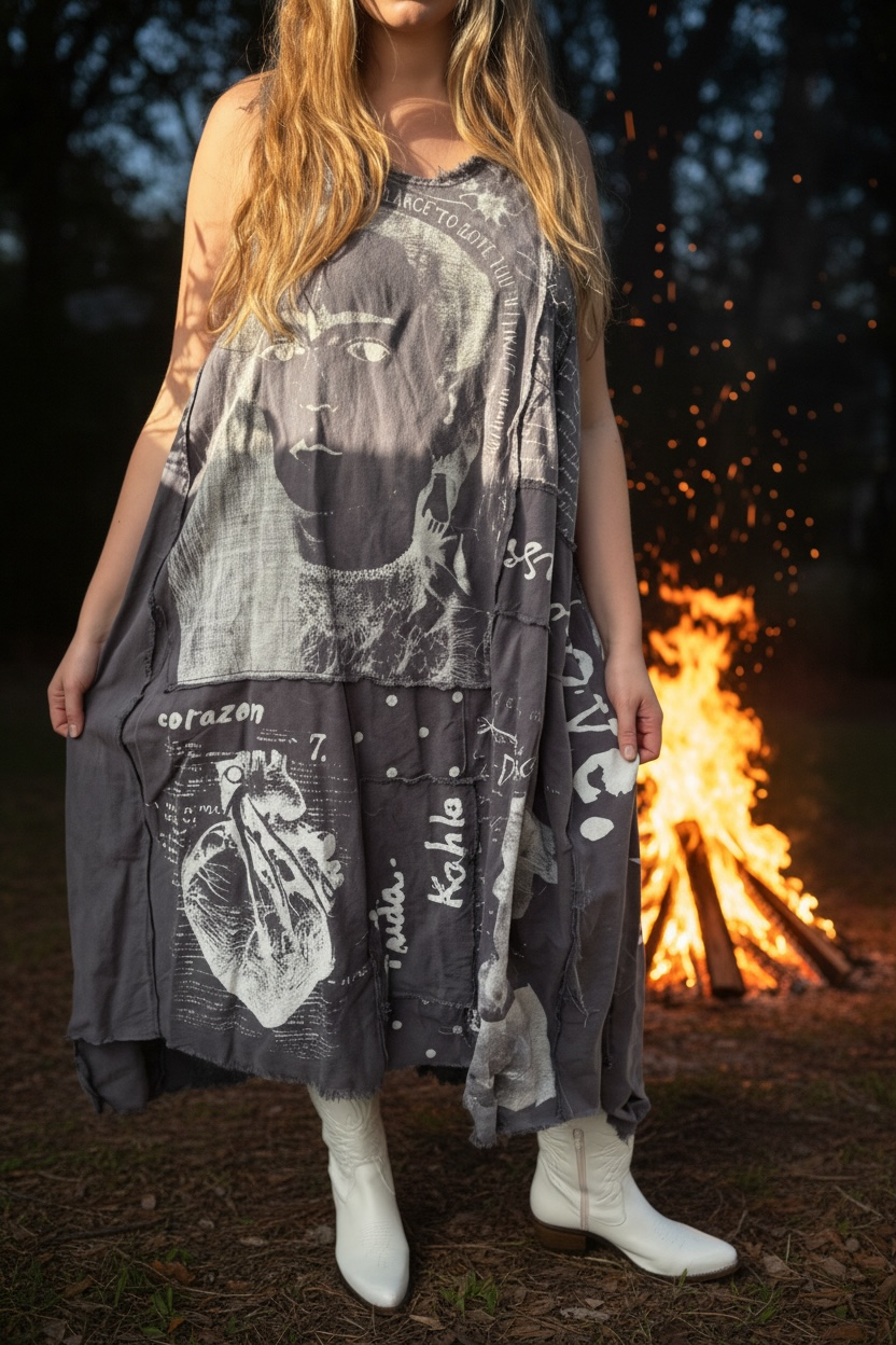 Magnolia Pearl Rare Vintage California Dreamin Tank Dress Frida Kahlo