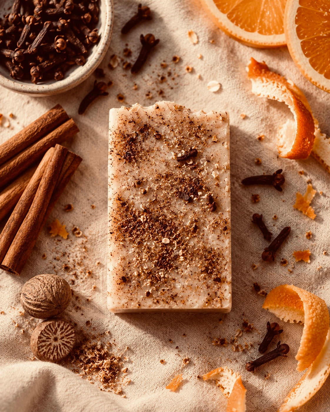 Savon artisanal biologique Orange Clou de Girofle - L'orange ensoleillée rencontre le clou de girofle réconfortant | Sweet Harvest Farms