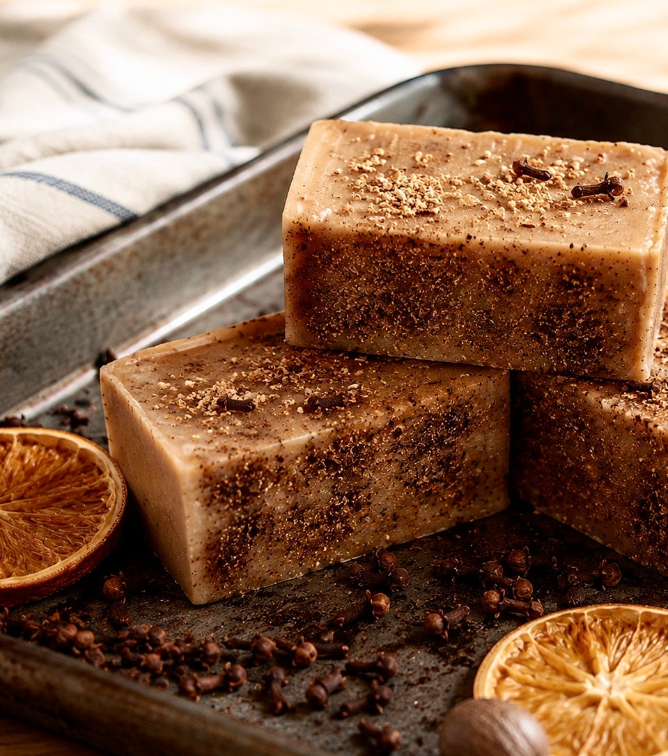 Orange Clove Organic Handmade Soap - Sun-kissed Orange meets cozy Clove | Sweet Harvest Farms