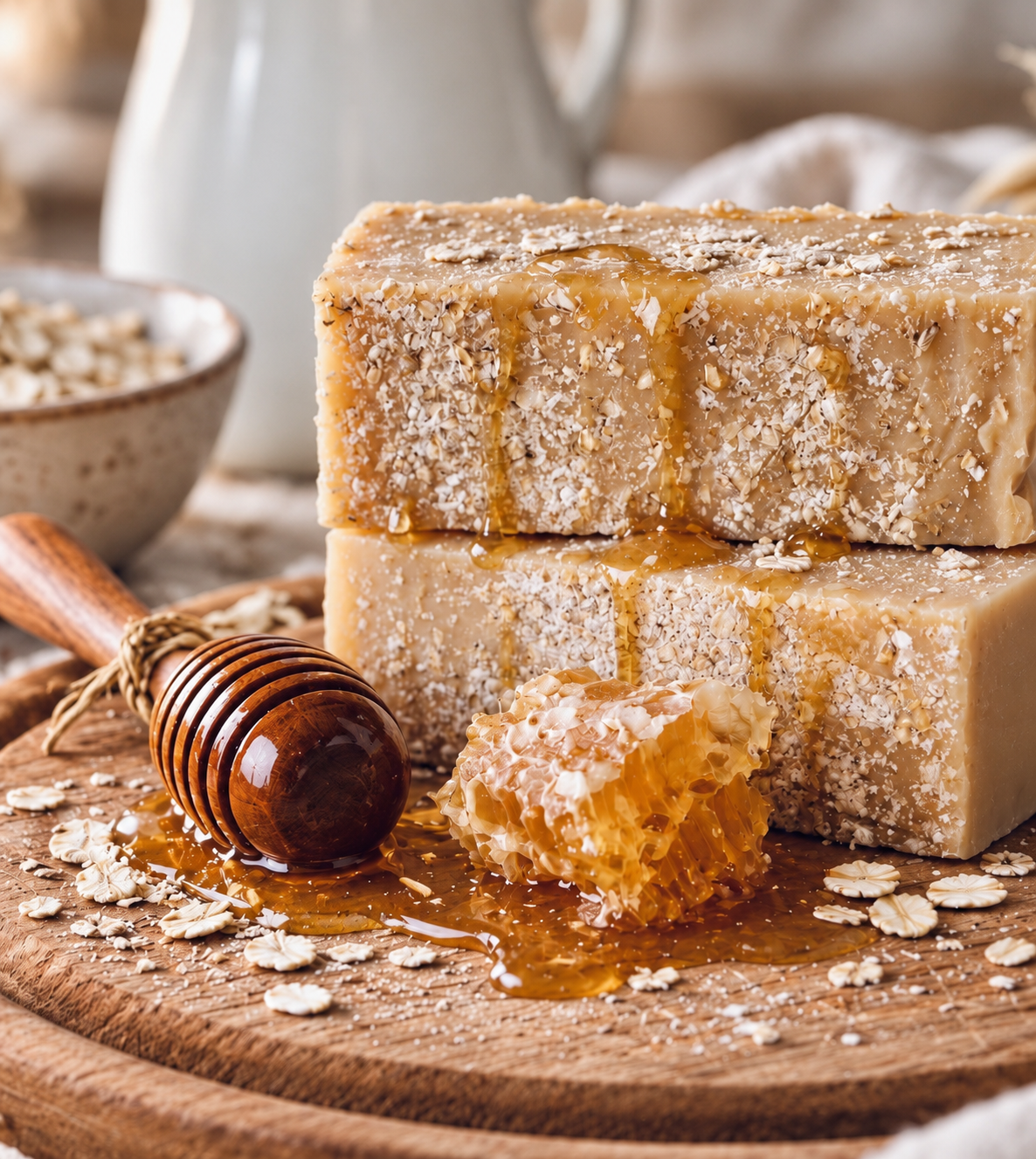 Oatmeal Milk and Honey Handmade Organic Soap – Gentle, Nourishing & Moisturizing
