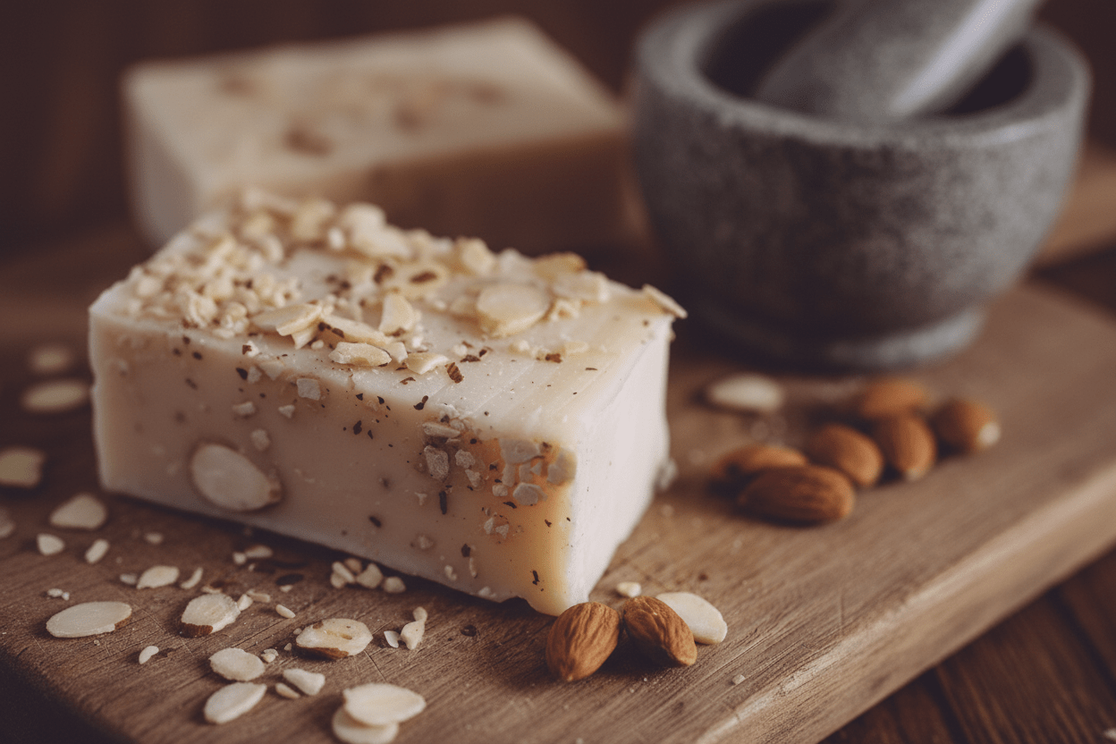 Almond Cake Organic Handmade Soap Bar – 7 oz | Sweet Harvest Farms - Sweet Harvest FarmsOrganic Handmade SoapSweet Harvest Farms