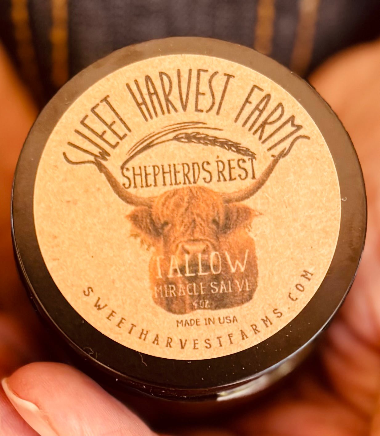 Organic Handmade Shepherds Rest Tallow Salve - Grass - Fed/Grass Finished – Deeply Inspired Restorative Skin Nutrition - Sweet Harvest FarmsShepherds Rest Tallow Miracle SalveSweet Harvest Farms
