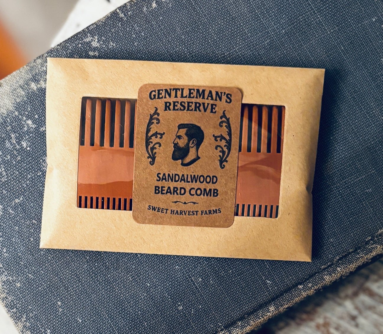 Sandalwood Beard Comb | Gentleman's Reserve by Sweet Harvest Farms - Sweet Harvest FarmscombSweet Harvest Farms