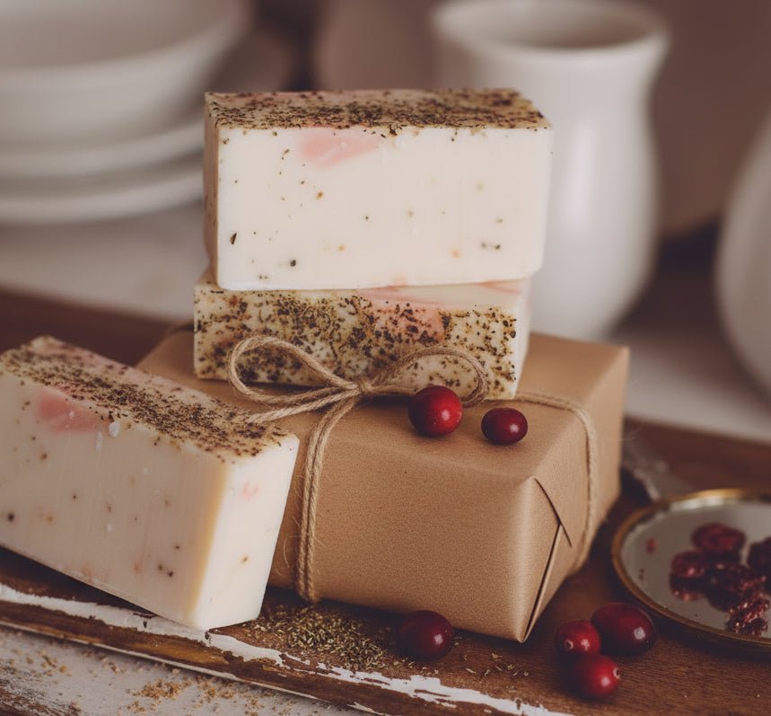 Cranberry Soufflé Organic Handmade Soap – Tart, Sweet & Creamy | Sweet Harvest Farms - Sweet Harvest FarmsSeasonal SoapSweet Harvest Farms