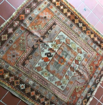Antique Hamadan Hand Knotted Rug