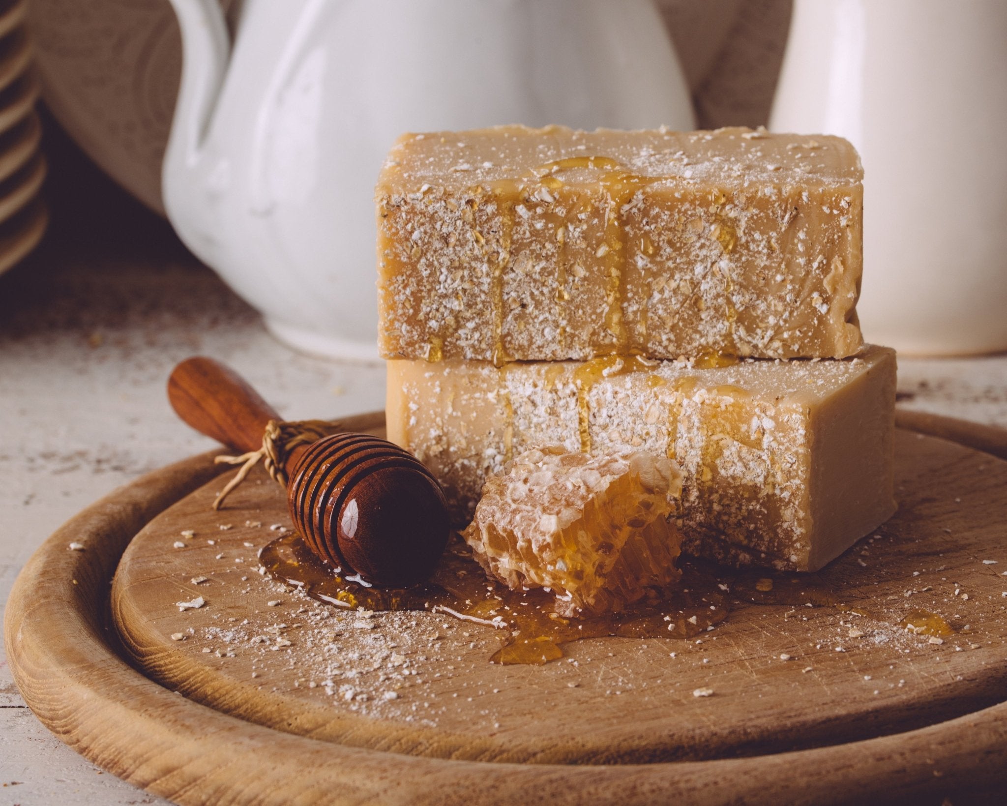 Oatmeal Milk and Honey Handmade Organic Soap – Gentle, Nourishing & Moisturizing - Sweet Harvest FarmsOrganic Handmade SoapSweet Harvest Farms