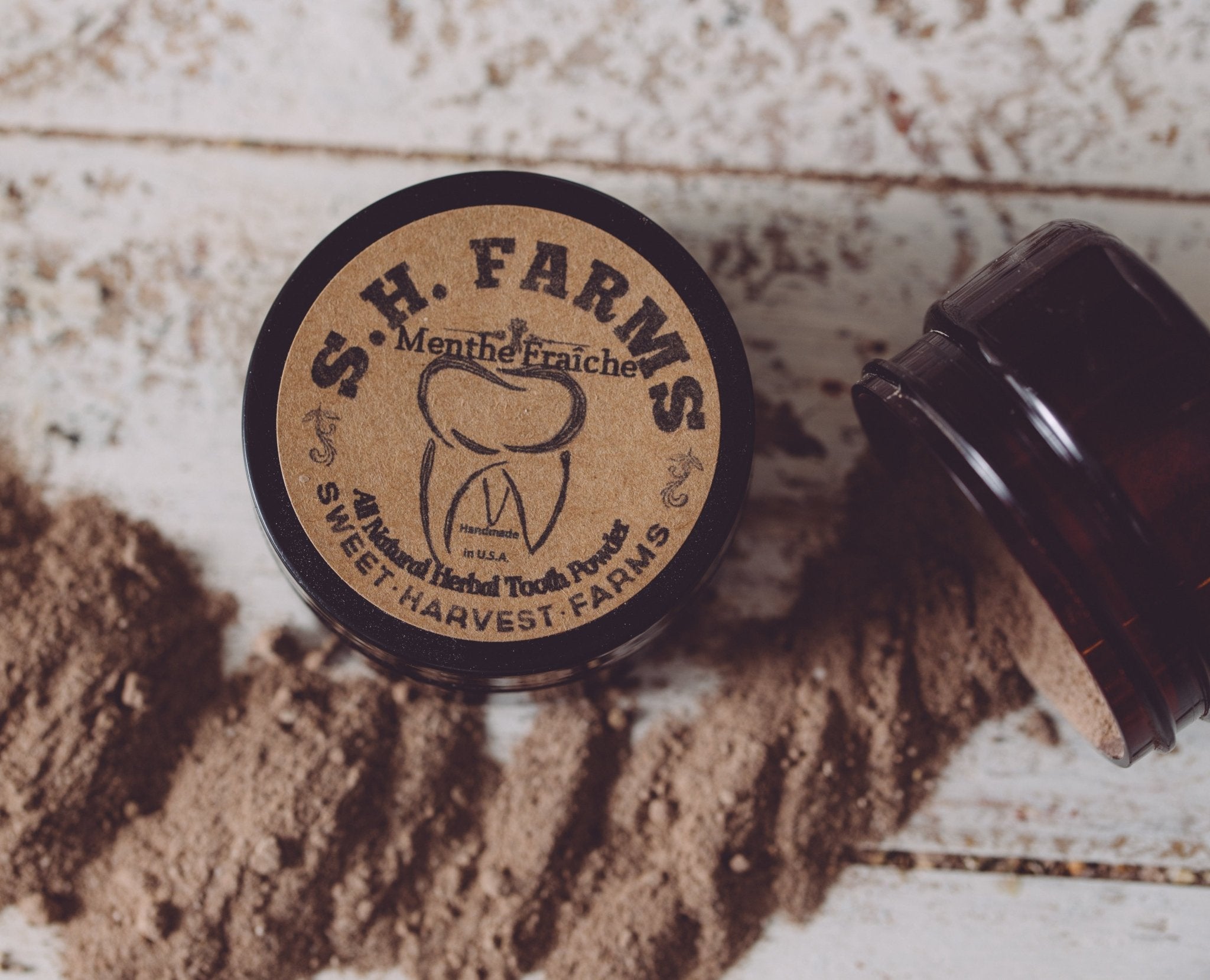 Organic and Natural Tooth Powder - Fluoride FREE - promotes health gums and enamel - Sweet Harvest FarmsTooth powderSweet Harvest Farms