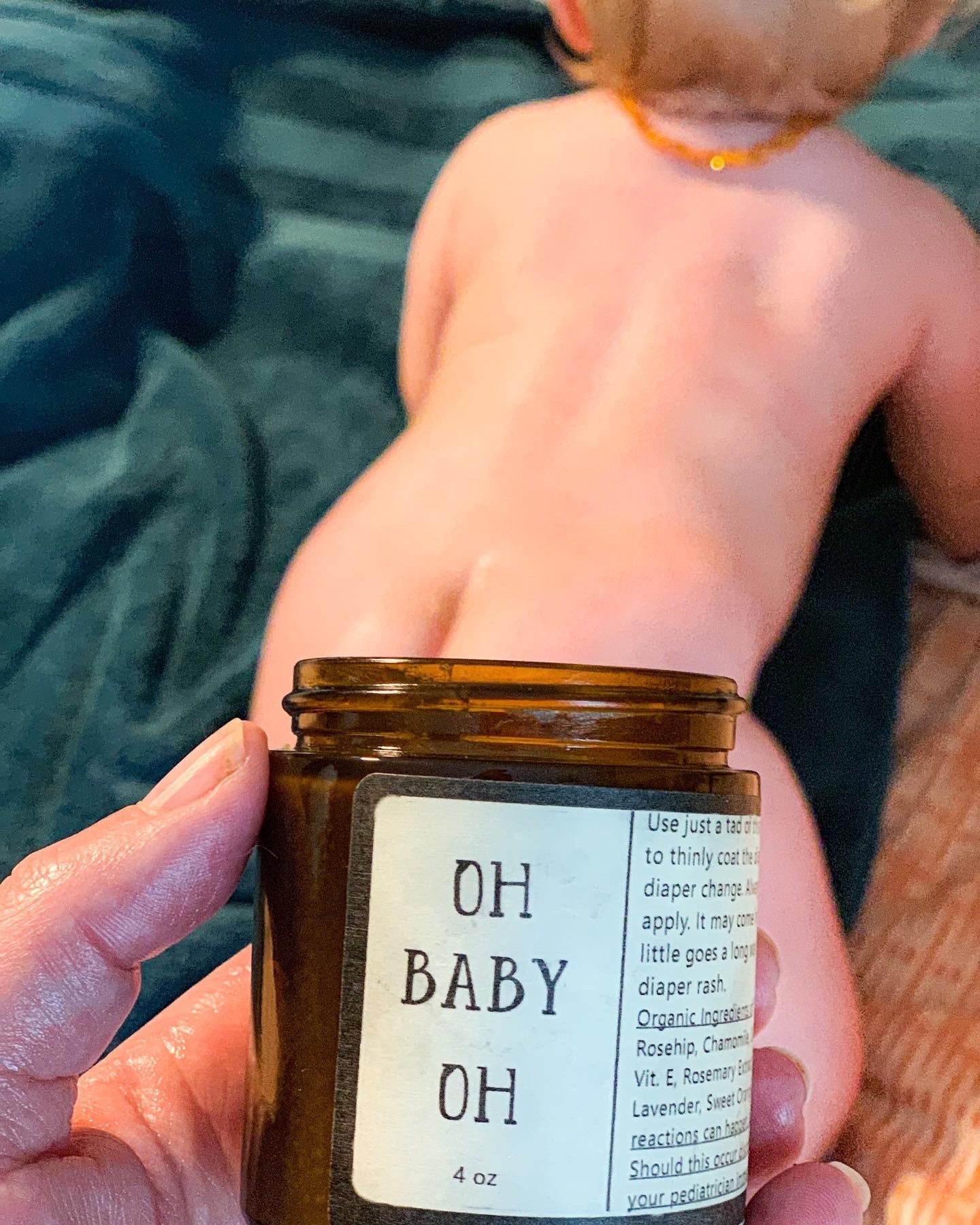 Organic Diaper Balm - Oh Baby Oh! " What a bum!"/Chafing/Cracked Skin - to help soothe any bottom (including adults) - Sweet Harvest FarmsDiaper Rash TreatmentsSweet Harvest Farms